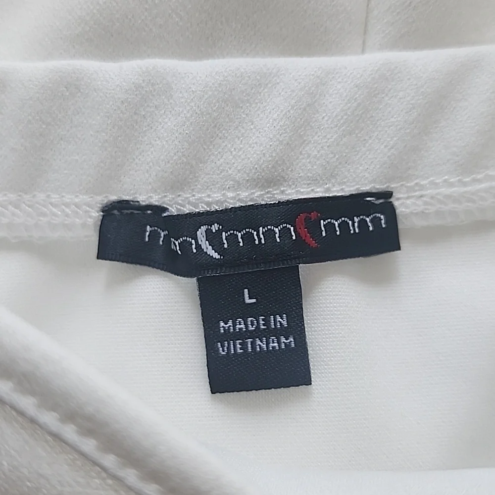 Moa Moa V-Neck Sleeveless Wrap Tie Side Ivory Romper Junior Size L - Picture 5 of 6